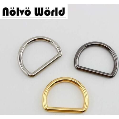 10pcs 4 colors,5.6mm line,38X30mm 1-1/2" large D ring,round edge welded 3.8cm powerful d rings for bags purse crafts