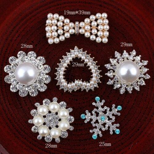 120pcs/lot Metal Rhinestone Buttons Flatback Crystal Buttonss for Hair Accessories Wholesale Embellishment Flower Centers DIY