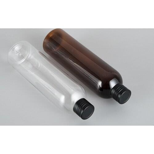 250ML X 24 Empty Plastic Shampoo Cosmetic Bottles Aluminum Caps Lotion Container DIY Oil Bottles Washing Containers Metal Cap