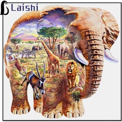 5D DIY Creativity Diamond Painting Earth Animals collection,elephant,lion,giraffe Diamond Embroidery 3D Cross Stitch Home Decor