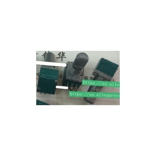 5pcs/lot RK097G precision double potentiometer B50K handle length 15MMF with the midpoint