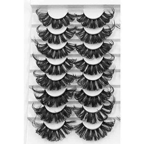24 Pair/ Pack Fluffy Lashes 27mm 3d Mink Lashes Long Thick Natural False Eyelashes Wholesale Lashes Vendors Makeup Mink Eyelashe