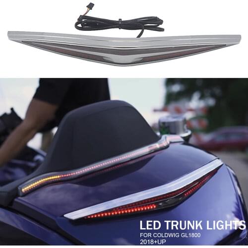 Motorcycle Accessorie LED Trunk Light Chrome or Black For Honda Goldwing Gold Wing GL 1800 GL1800 2018 2019 2020 2021