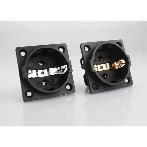 Audiocrast AE03G Gold Rhodium Plated Schuko Plug Socket HIFI