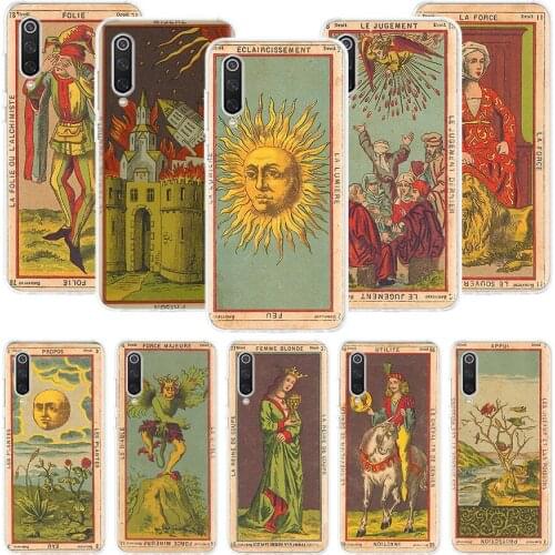 Tarot Cards Reading Art Phone Case For Xiaomi Mi Note 10 11 9 8 10T 9T CC9 A1 A2 A3 5X 6X Pocophone F1 X3 F2 Pro Lite Coque Cove
