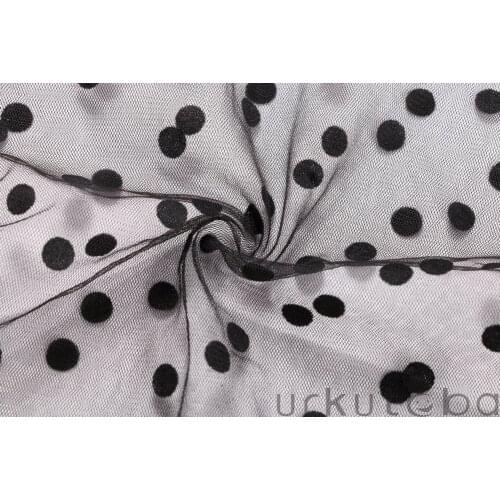 Women Summer Sexy Polka Dot Long Sleeve Mesh Cover-up See Through Mesh Fishnet Shirt Tops Streetwear Tops