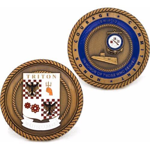 Custom Die Casting Enamel Antique Metal Coin Soft Navy Hard Enamel Silver Air Force USA Coin Souvenir Challenge Coin