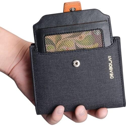 Quality PU Leather Hasp Zipper Men Wallet Coin Purse Credit Business Card Holder Vintage Male Black Wallets Pocket Money Bag