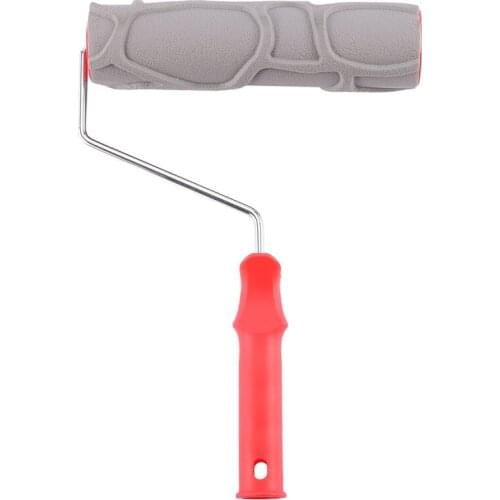 Stone Texture Rubber Embossed Paint Roller Brush Hand Tool Indoor and Outdoor Home Bedroom DIY Wall Decoration Tool CNIM Hot