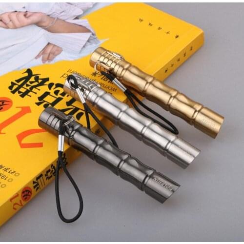 Creative Torch Jet Lighter Outdoor Gas Butane Turbo Lighter Windproof Gasoline Bamboo Pendant Lighter Grinding Wheel Cigarette