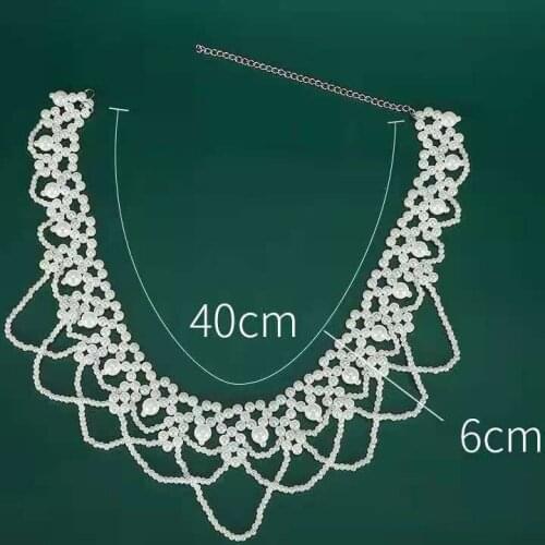 Summer New Products Retro Fake Collar Clothing Accessories Accessories Pendant Korean Fashion Short Chain Pearl Chain Wholesales