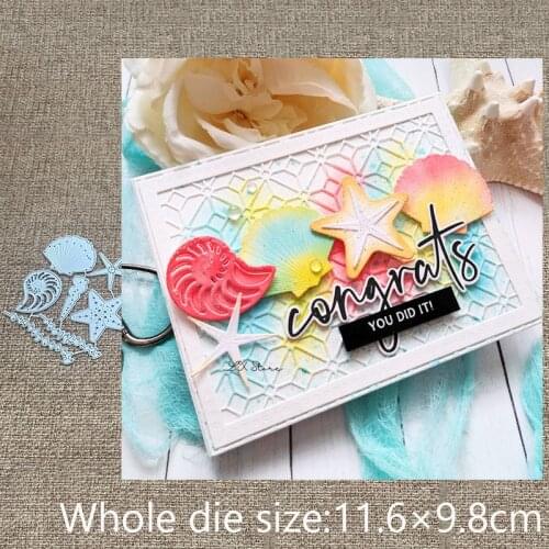 XLDesign Craft Metal stencil mold Cutting Dies Conch starfish seaweed scrapbook die cuts Album Paper Card Craft Embossing