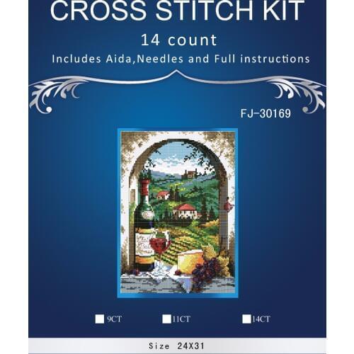 Lovely Cute Counted Cross Stitch Kit Dreaming of Tuscany Vineyard Grapery Vinery Wine Grape Village dim 06972 697