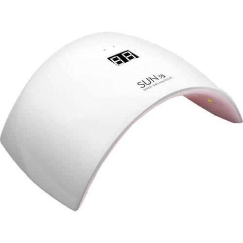 SIMINAIL Mini Portable SUN9c 24W Dryer Dual Light Nail Lamp for Polish Drying Hard Gel Curing Home Manicure Use 24w LCD Diplay