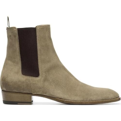 Mens Shoes Wyatt Chelsea Boots Fashion Paris Luxury Slip-on Pull Tab Elasticated Side Panels