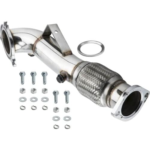 Stainless Steel Exhaust Downpipe For Ford Fiesta ST180 1.6 ST Turbo Downpipe w/Flex Pipe Bolt-on Straight-through design