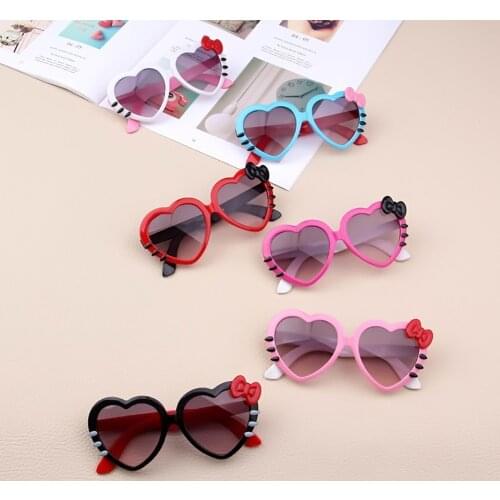 New Children Heart Sunglasses Bow Cat Beard Glasses 2021 For Kids Eyeglasses Shades Car Driving Glasses Decorative Glasses