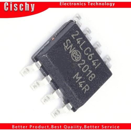 10piece 24LC64T-I/SN SOP-8 24LC64T-I SN SOP8 24LC64 SOP 24LC64I 24LC641 original In Stock