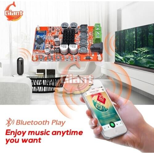 2X50W Bluetooth Indicator Antenna 2.1 interface Power Board TDA7492P Bluetooth 4.0 Power Amplifier Board HIFI Stereo Car Speaker