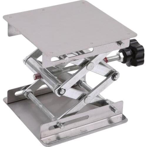 200x200mm Stainless steel Router Table Woodworking Engraving Lab Lifting Stand Rack Platform Woodworking Benches