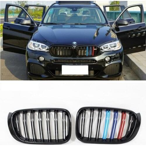 High quality Car ABS Mesh Grille Trim Racing Grills Fits For BMW X5 F15 X5M F85 X6 F16 X6M F86 2014 2015 2016 2017 2018