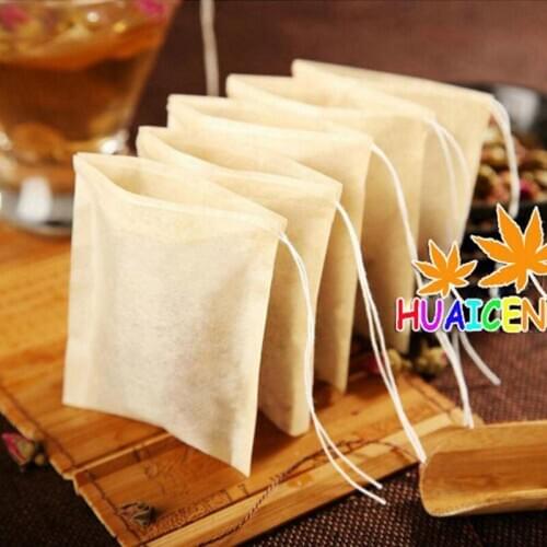 All-natural Tea Bags String Heal Seal Filter Unbleached Filter Paper Teabags For Herb Loose Tea 100pcs/lot