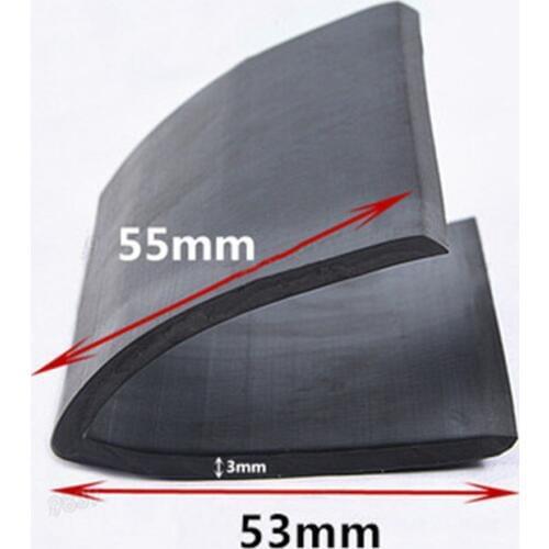 Custom Rubber Angle Corner Protecor Edge Encloser Shield Collision Avoidance Gasket L Strip 53x55mm Black Gray