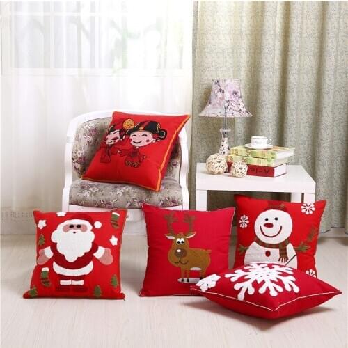 GYK130 Christmas Cushion Case (No Filling) 1PC Polyester Home Decor Bedroom Decorative Sofa Car Throw Pillows