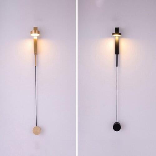 Nordic Modern Wall Light Luxury Dimmable Switch Simple Living Room Aisle Corridor Bedroom Creative Personality Bedside Wall Lamp