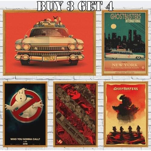 Ghost Hunting Team Vintage Poster Kids Room Decoracion Painting Wall Art Kraft Paper Collection Posters Wall Stickers
