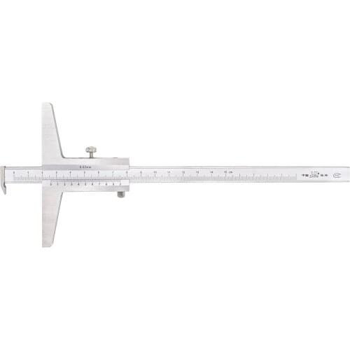 High precision stainless steel depth gauge 0-300mm Mono-block Vernier Depth Gauge with a Hook Depth gauge Measuring tool