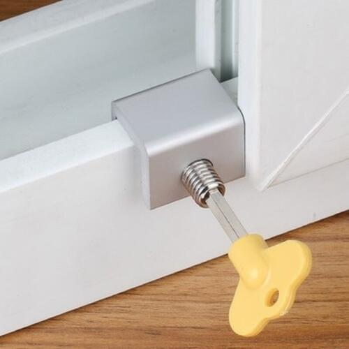 Security Door Window Lock Aluminum Restrictor Children window Cable Limit Lock Safety Key Lock