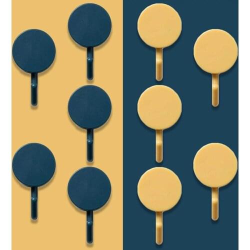 80% Hot Sale 10Pcs Mini Plastic Home Bathroom Kitchen Strong Adhesion Wall Door Hanger Hook Wear-resistant Hanger Hook