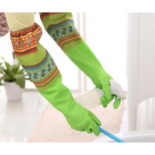 Hot 100pcs Kitchen Cleaning PVC Gloves Household Warm Durable Waterproof Dishwashing Glove Water Dust Cleaning