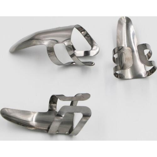 3Pcs/Set Stainless Steel Finger Forefinger Single Picks Fingerstyle Guitar Bass Picks