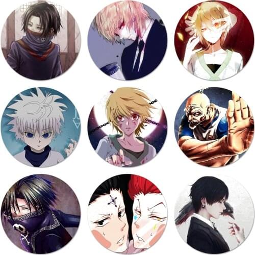 58mm Hunter X Hunter Anime Manga Icons Pins Badge Decoration Brooches Metal Badges For Backpack Decoration