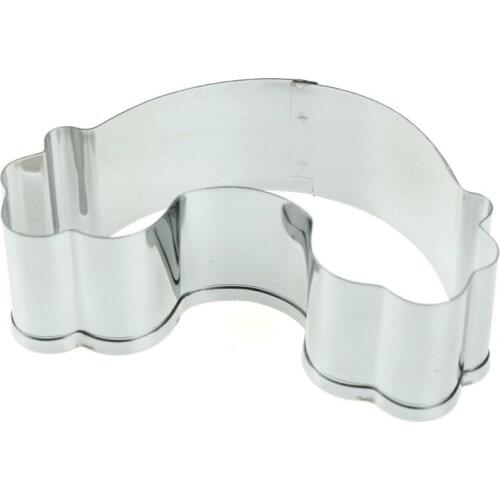 8cm *5.4cm*2.5cm Stainless Steel Rainbow Shape 3D Fondant Cake Decorating Tools DIY Pastry Biscuit Baking Cakes Mouds