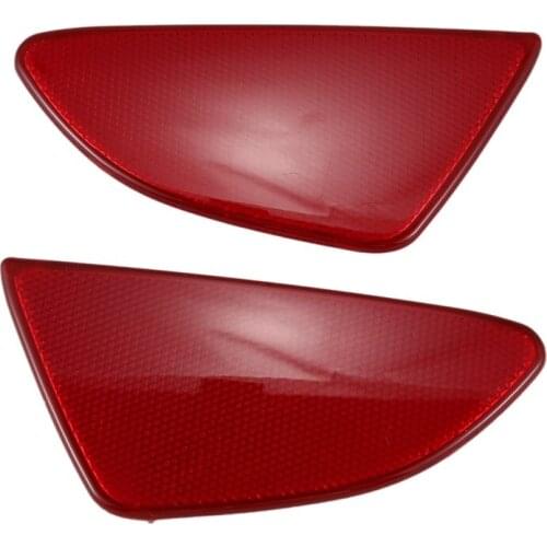 Car Styling ABS Plastic Rear Tail Fog Light Lamp Reflector Panel Set for Mazda 2 Demio 2015