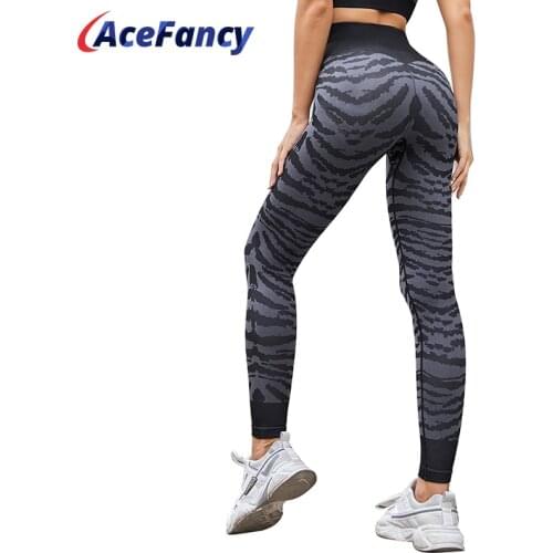 Acefancy Vital Seamless Leggings Push Up Legging ZC4153 Yoga Pants Women High Waist Leggings Zebra Pattern Yoga Leggings Women