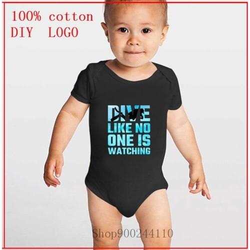 Dive like no one is watching printed Bodysuits Baby Newborn Boys Girls short Sleeve Body Suit Infant Clothes Baby Bodysuit