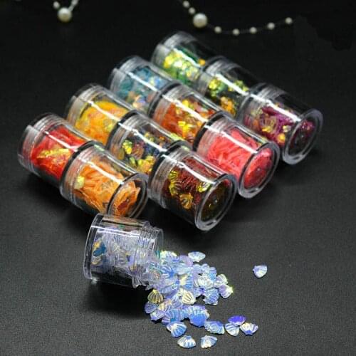 GLADZGT 3box/lot Multicolor Laser shell material filling epoxy mold makeing jewelry filling for DIY jewelry making tools