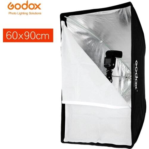 Godox Photography Rectangular Umbrella Softbox 60CM x 90CM 24in x 35.4in Brolly Reflector for Strobe Studio Flash Speedlight