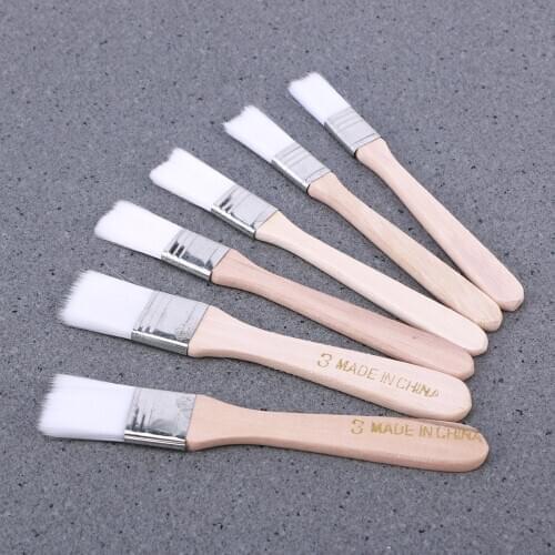 6Pc Nylon Thickened Painting Chip Brushes for Adhesives Paint Touchups Painter Supplies