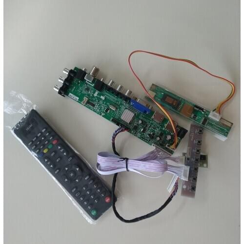 Kit for claa154wb03a 1 CCFL 30pin 3363 DVB-T VGA AV digital DVB-C LCD 15.4" TV controller board 1280X800 USB HDMI screen