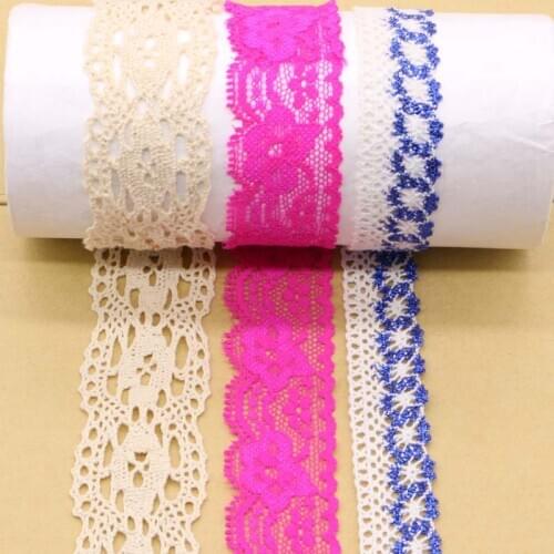 High quality pure cotton and Elastic force Lace Trim Lace Fabric For Garment Sewing Applique Accessories DIY handmade materials