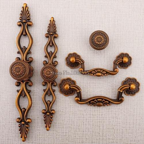 Hotsale 20PCS European Vintage Door Drawer Pull Handle Knobs Retro Furniture Cabinet Dresser Cupboard Wardrobe Handles
