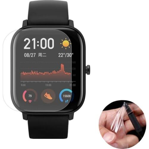 3pcs Soft TPU Clear Protective Film Guard For Xiaomi Huami Amazfit GTS /GTS 2 Sport Smart Watch Full Screen Protector Cover