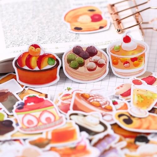 78pcs cute Self-made Bird Chicken food sticekrs Handbook Paper Baggage Handbook Cute Diary Decoration Mobile Phone Stickers