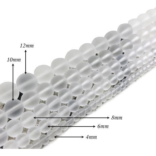 Natural Stone White Synthetic Matte MoonstoneBeadsFitMulti-purpose Jewelry Making 4 6 8 10 12 MMPick Size J282