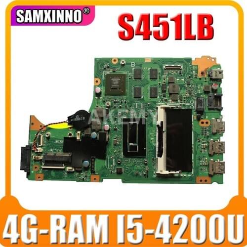 New 90MB02V1-R01000 Laptop motherboard For ASUS S451LB S451LN S451L V451 V451L Mainboard 4G-RAM I5-4200U GT740M
